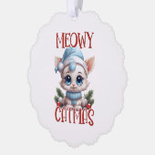 kerstkat ornament kaart (Links)