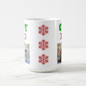 Kerstkat Papa Paw Print Snowflake Koffiemok (Center)