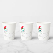 kerstkat papieren bekers