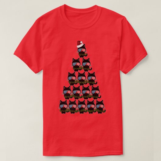kerstkat - Patriottische premium T-shirt (Design voorkant)