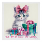 kerstkat perfect poster (Voorkant)