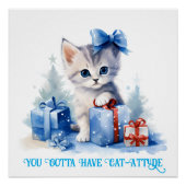 kerstkat perfect poster (Voorkant)