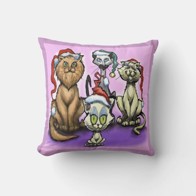 Kerstkat Pillow Kussen (Voorkant)