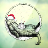 kerstkat raamsticker (Vel 3)