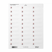 Kerstkat Retouradreslabels Etiket (Full Sheet)