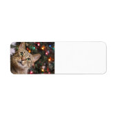 kerstkat-retourlabels etiket (Voorkant)
