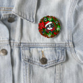 kerstkat ronde button 5,7 cm (In situ)