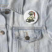 kerstkat ronde button 5,7 cm (In situ)