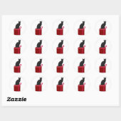 kerstKat Ronde Sticker (Vel)