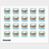 Kerstkat Schaatsers, Stickers (Vel)
