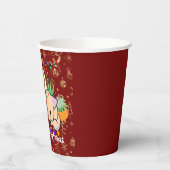 kerstkat schattig, persoonlijke tekst aanpassen papieren bekers (Links)