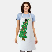 kerstkat schort (Gedragen)