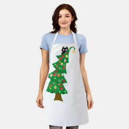 kerstkat schort