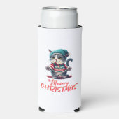 Kerstkat seltzer blikjeskoeler (Seltzer Voorkant)