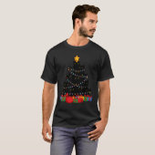 Kerstkat shirt voor mannen, Kerstboom kat pa (Voorkant volledig)