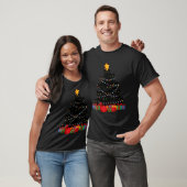 Kerstkat shirt voor mannen, Kerstboom kat pa (Unisex)