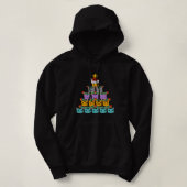 kerstkat-Shirt voor mannen, kerstboomkat Pa Hoodie (Design voorkant)