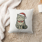 Kerstkat Sinterklaashoed Vintage Gravure Design_1 Kussen (Deken)