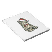 Kerstkat Sinterklaashoed Vintage Gravure Design_1 Notitieblok (Schuin)