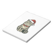Kerstkat Sinterklaashoed Vintage Gravure Design_1 Notitieblok (Linkerzijde)