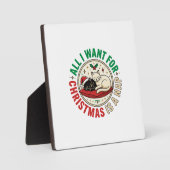 Kerstkat Slaap Vakantie Ontwerp Fotoplaat (Voorkant)