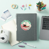 Kerstkat Slaap Vakantie Ontwerp Sticker (iPad Cover)
