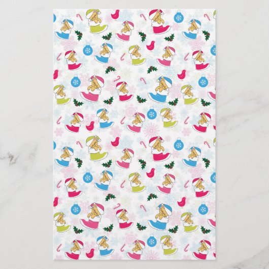 Kerstkat slaapt briefpapier (Voorkant)