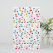 Kerstkat slaapt briefpapier (Staand voorkant)