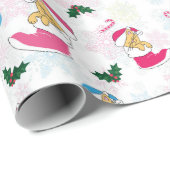Kerstkat slaapt cadeaupapier (Rol Hoek)
