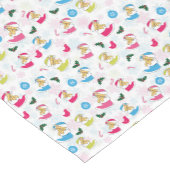 Kerstkat slaapt korte tafelloper (Hoek)