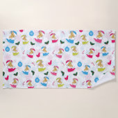 Kerstkat slaapt strandlaken (Voorkant)