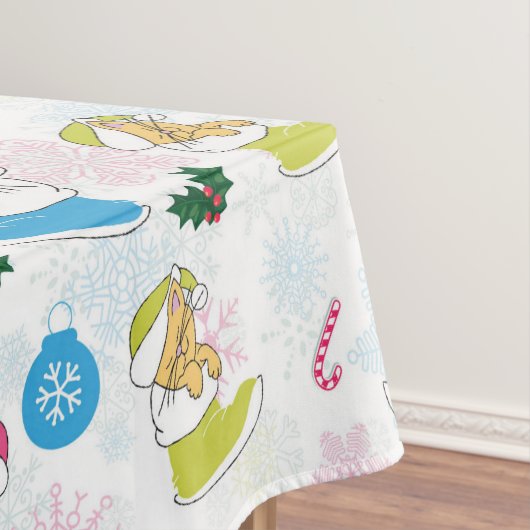 Kerstkat slaapt tafelkleed (Voorbeeld)
