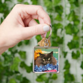 kerstkat sleutelhanger (Hand)