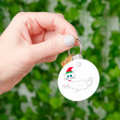 kerstkat sleutelhanger