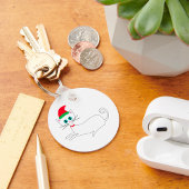 kerstkat sleutelhanger