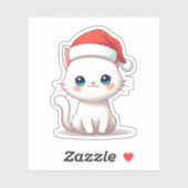 kerstkat sticker (Vel)