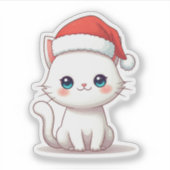 kerstkat sticker (Voorkant)