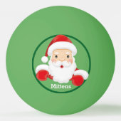 kerstkat Stocking Stuffer Name Santa Claus Pingpongbal (Voorkant)
