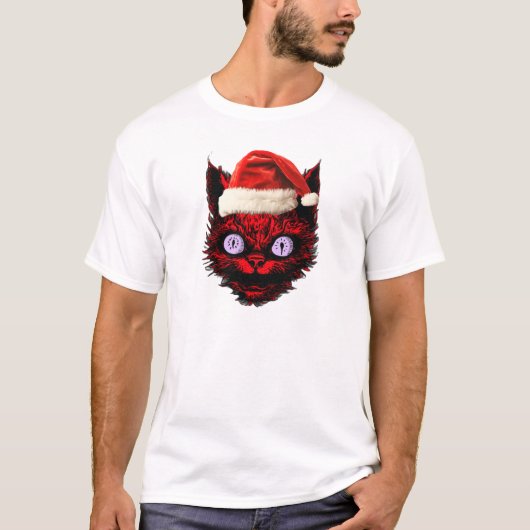 kerstkat t-shirt (Voorkant)