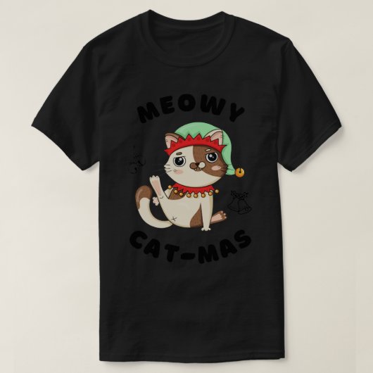 kerstkat t-shirt (Design voorkant)