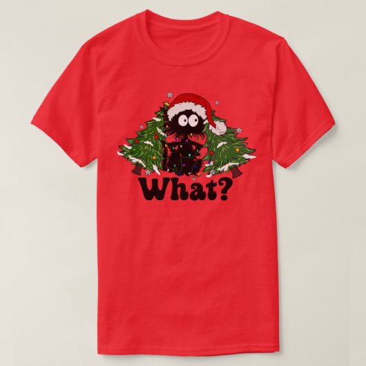 kerstkat t-shirt (Design voorkant)