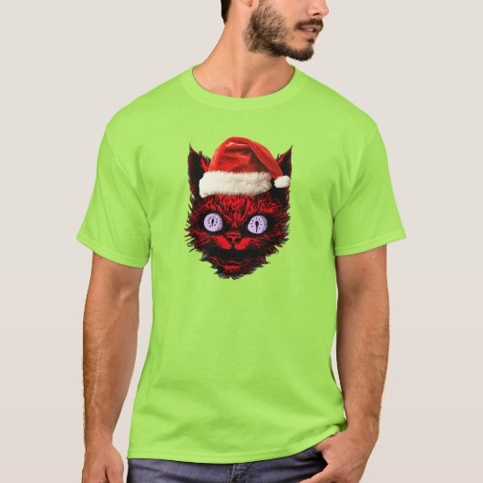 kerstkat t-shirt (Voorkant)