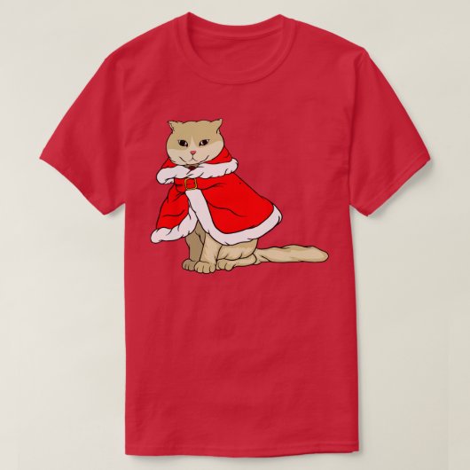 kerstkat t-shirt (Design voorkant)