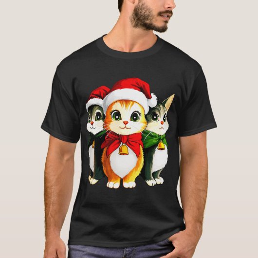 Kerstkat T-shirt (Voorkant)