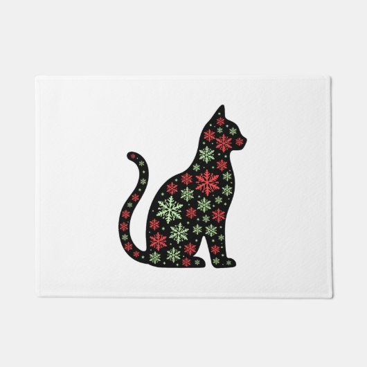 Kerstkat T-shirt Deurmat (Voorkant)