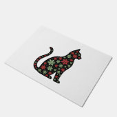 Kerstkat T-shirt Deurmat (Schuin)