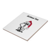 kerstkat tegeltje (Zijkant)