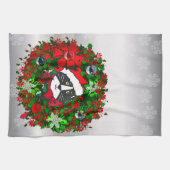 kerstkat theedoek (Horizontaal)