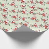 Kerstkat Thema Kerstcadeau Inpakpapier (Hoek)