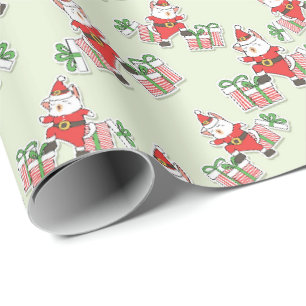 Kerstkat Thema Kerstcadeau Inpakpapier